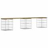 vidaXL Panca da Giardino Design Gabbione 203x31x42 cm Pino Impregnato