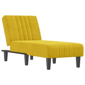 vidaXL Chaise Longue in Velluto Giallo