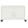 vidaXL Tavolino da Salotto Bianco 68x50x43,5 cm in Acciaio