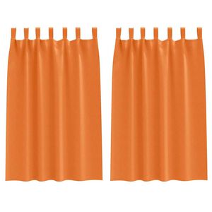 vidaXL Tende Blackout con Anelli 2 pz Arancione Vivo 175 x 140 cm