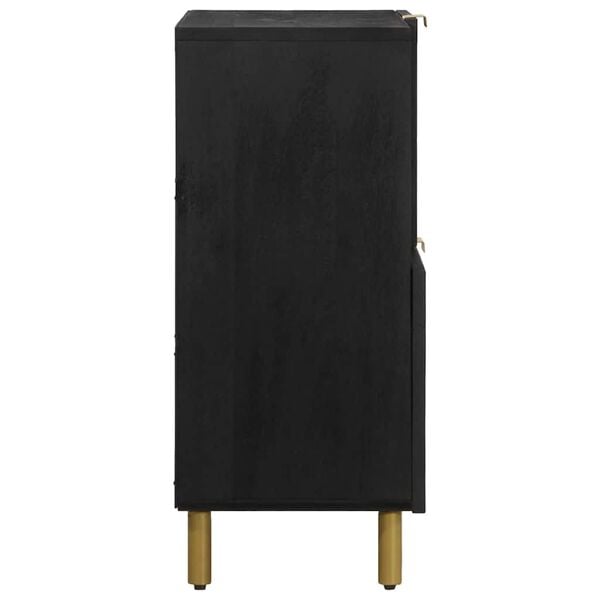 vidaXL Credenza Nera 80x33x75 cm in Legno Multistrato