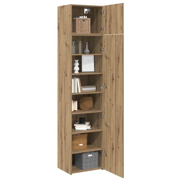 vidaXL Credenza 3 pcs Rovere artigianale