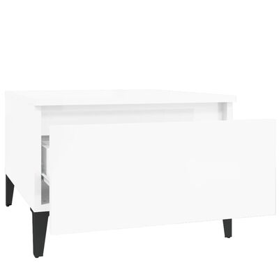 vidaXL Tavolino Bianco Lucido 50x46x35 cm in Legno Multistrato