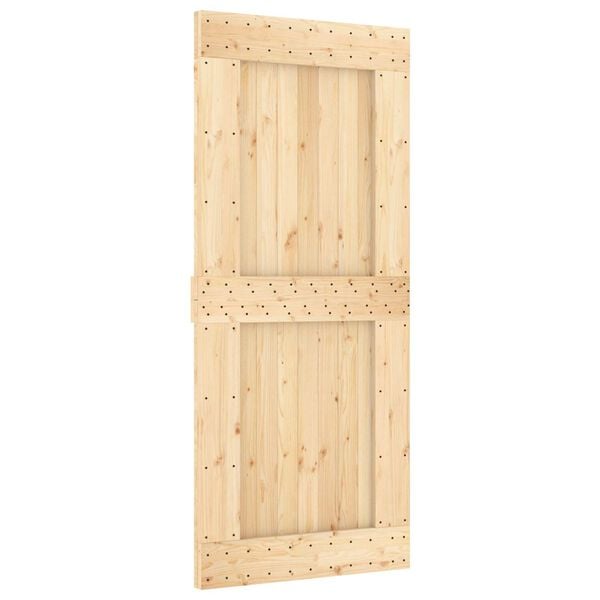 vidaXL Porta NARVIK Naturale 90 x 210 cm Legno di pino solido