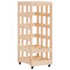 vidaXL Portalegna con Ruote 40x49x110 cm Legno Massello di Pino