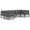 vidaXL Set Divani da Giardino 6 pz con Cuscini Antracite in Polyrattan