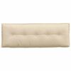 vidaXL Cuscino per Schiena Crema 140 x 19 x 50 cm Tessuto