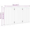 vidaXL Cancello per Cani Pieghevole 3 Pannelli 150 cm Legno di Pioppo