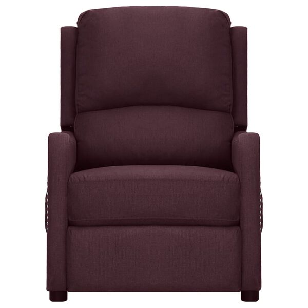 vidaXL Poltrona Alzapersona Massaggiante Viola Tessuto