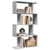vidaXL Libreria Divisorio 4 Ripiani Grigio 70x24x129 cm Truciolato