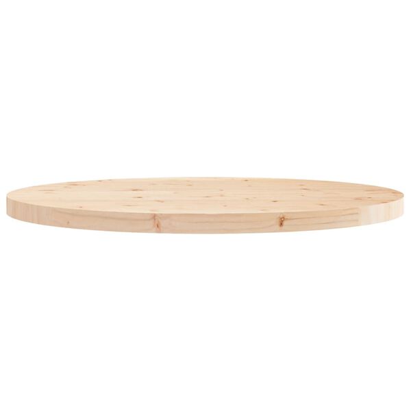 vidaXL Piano Tavolo Rotondo Ø90x3 cm in Legno Massello di Pino