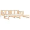 vidaXL Dormeuse Estraibile in Legno Massello di Pino 2x(90x200) cm