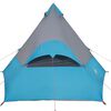 vidaXL Tenda da Campeggio Tipi per 7 Persone Blu Impermeabile