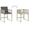 vidaXL Set Pranzo Giardino 11pz con Cuscini Grigio Chiaro Polyrattan