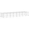 vidaXL Gabbia per Animali 36 Pannelli con Porta Nera 35x35 cm Acciaio
