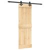 vidaXL Porta scorrevole Naturale e Nero 70 x 210 cm