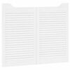 vidaXL Porte a Battente 1-Paio Design a Lamelle Bianco 80x100 cm