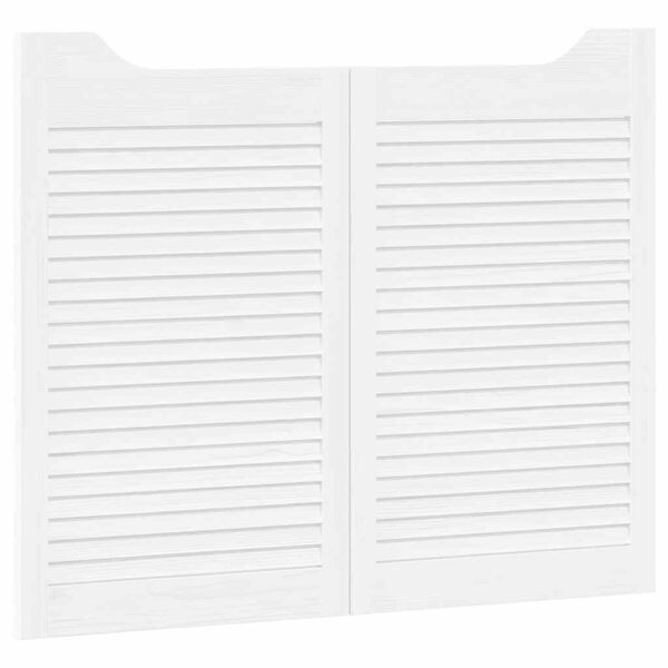 vidaXL Porte a Battente 1-Paio Design a Lamelle Bianco 80x100 cm