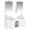 vidaXL Set di mobili per il bagno 5 pz Bianco