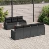 vidaXL Set Divano da Giardino 8 pcs Nero