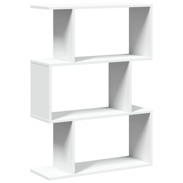 vidaXL Libreria divisoria a 3 ripiani bianca 70x24x97 cm in legno ingegnerizzato