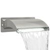 vidaXL Cascata da Piscina con Luce LED Acciaio Inox 304 30 x 9 x 26 cm