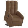 vidaXL Poltrona Alzapersona Reclinabile Marrone in Tessuto