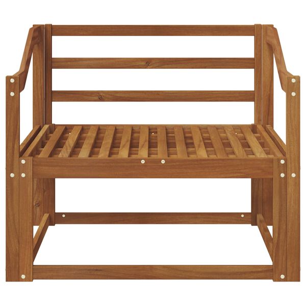 vidaXL Divano centrale per esterno Legno di Acacia Massello Naturale