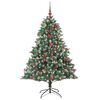 vidaXL Albero di Natale artificiale con 300 LED Verde 180 cm