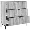 vidaXL Credenza Grigio Sonoma 79,5 x 33 x 82 cm Legno multistrato
