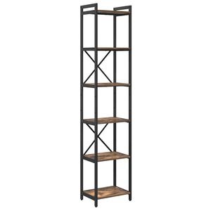 vidaXL Libreria Rovere fum&eacute; 40 x 30 x 189,5 cm Legno multistrato