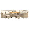 vidaXL Set Divano da Giardino 4 pz con Cuscini a L Beige in Polyrattan