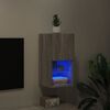 vidaXL Mobile TV con Luci LED Grigio Sonoma 30,5x30x60 cm