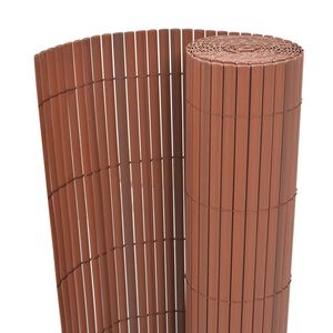 vidaXL Recinzione per Giardino Marrone 150 x 500 cm PVC