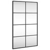 vidaXL Specchio da Parete Nero 50x80 cm Rettangolare in Ferro