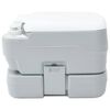 vidaXL Toilette da Campeggio Grigio e Bianco 41,5 x 36,5 x 30 cm
