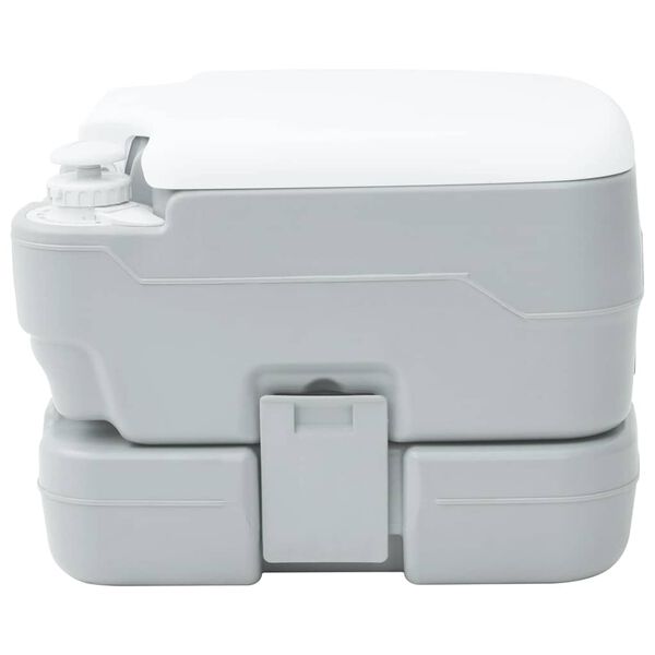 vidaXL Toilette da Campeggio Grigio e Bianco 41,5 x 36,5 x 30 cm