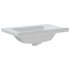 vidaXL Lavandino da Bagno Bianco 71x48x19,5cm Rettangolare in Ceramica