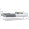 vidaXL Divano Letto Estraibile senza Materasso Bianco 90x190cm Acciaio