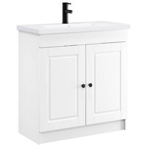 vidaXL Set di mobili per il bagno Bianco 56 x 37,5 x 81 cm