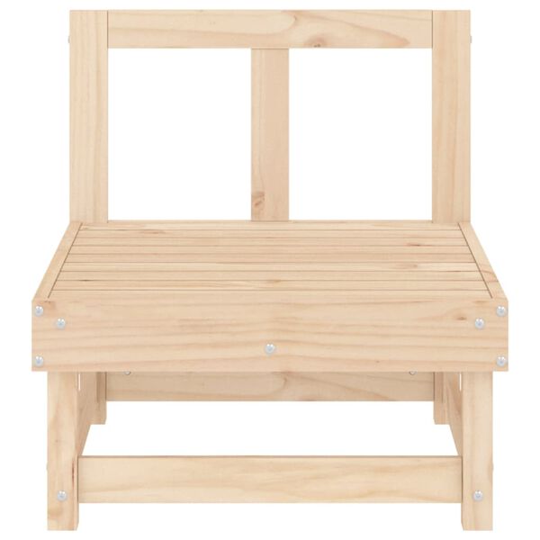 vidaXL Divano Centrale da Giardino in Legno Massello di Pino