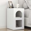 vidaXL Comodino Bianco 29.5 x 35 x 50 cm Legno multistrato