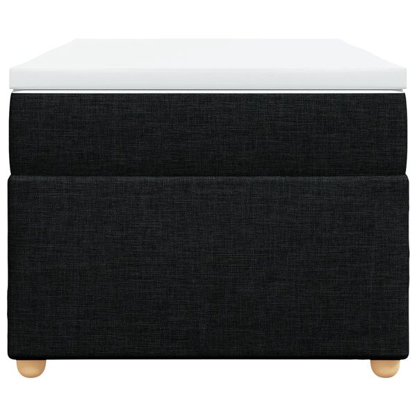 vidaXL Giroletto a Molle con Materasso Nero 90x190 cm in Tessuto