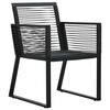 vidaXL Set da Pranzo da Giardino 5 pz Nero in Rattan PVC