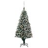vidaXL Albero di Natale Artificiale con LED e Set di Palline e Pigne 210 cm