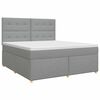 vidaXL Letto box spring con materasso Grigio Chiaro 180 x 200 cm