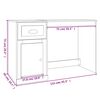 vidaXL Scrivania Cassetto Rovere Fumo 115x50x75 cm Legno Multistrato
