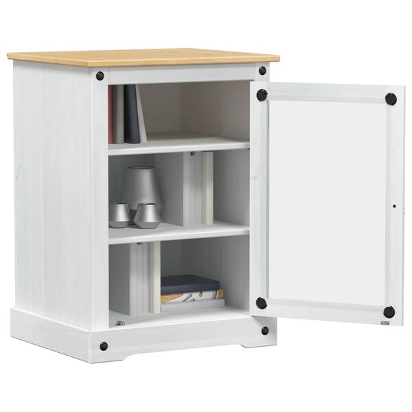 vidaXL Mobile HiFi Bianco 60 x 50 x 82 cm Pino massello