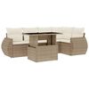 vidaXL Set Divano da Giardino 6 pz con Cuscini Beige in Polyrattan