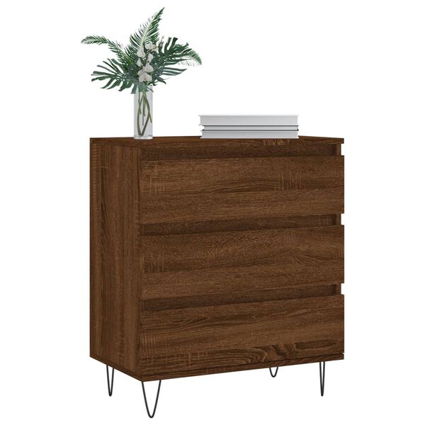 vidaXL Credenza Rovere Marrone 60x35x70 cm in Legno Multistrato